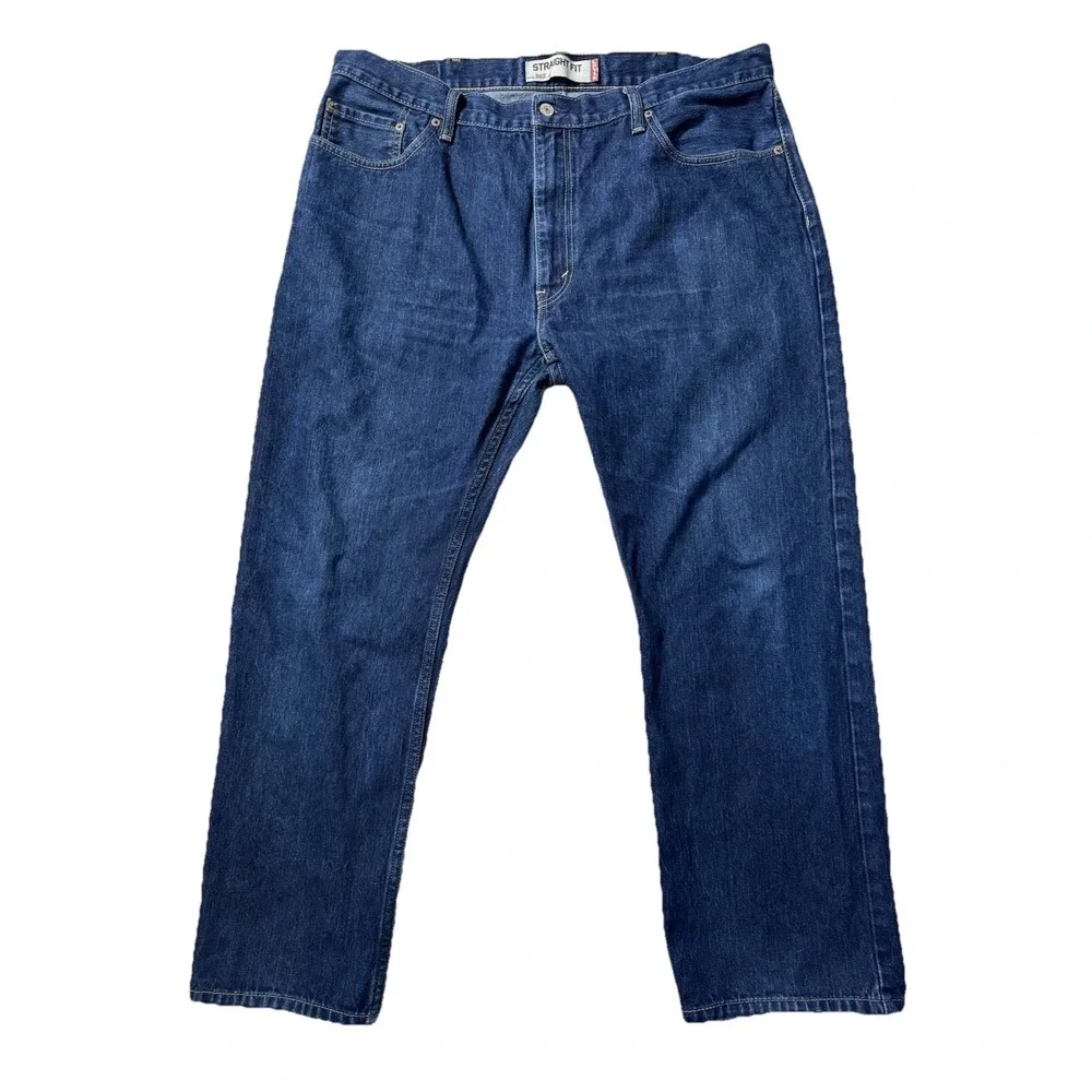 Levi's 505 Straight Fit Jeans Men's W40 L30 Dark Wash Denim Classic‎ USA Style